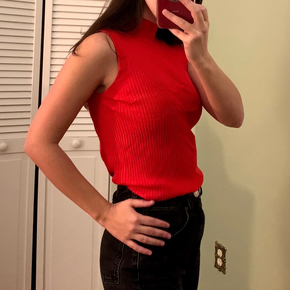 Banana Republic Mock Turtleneck ribbed tank size s